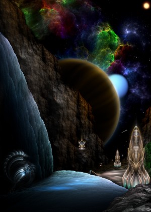 The Exploration Of Space Sci-Fi Fractal Art Composition